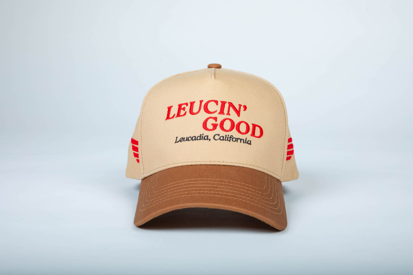 LEUCS Leucin' Good Snapback — Tan/Red