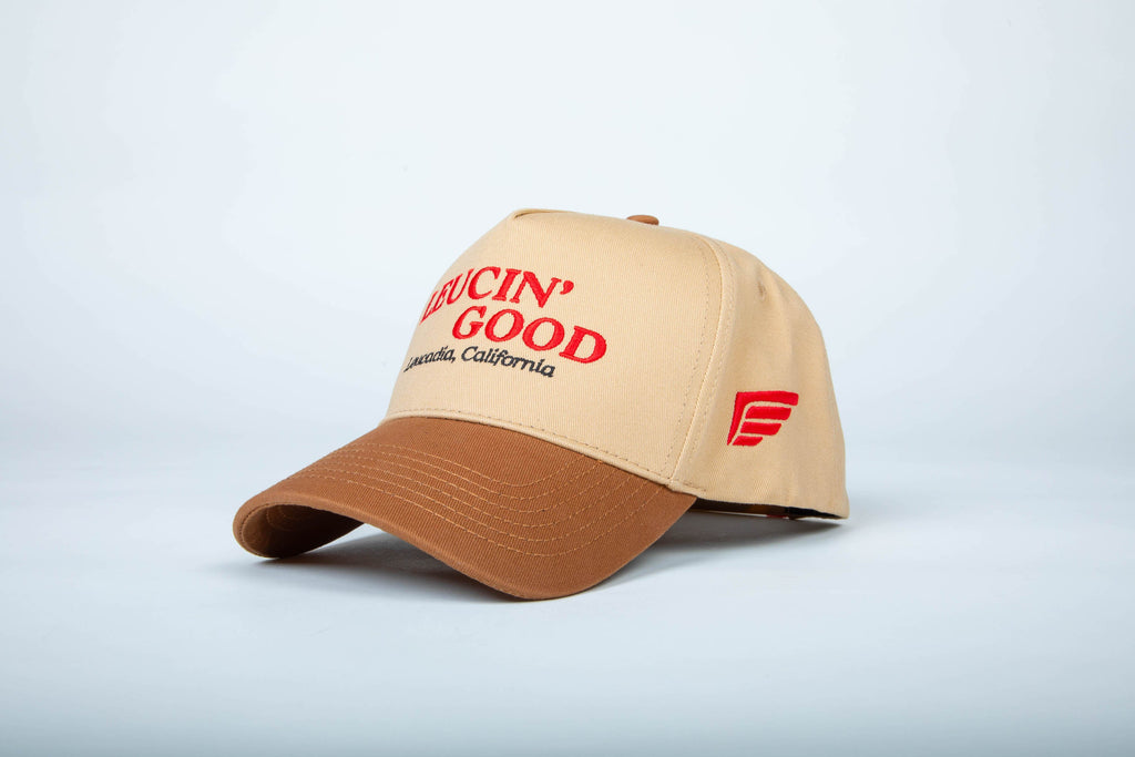 LEUCS Leucin' Good Snapback — Tan/Red