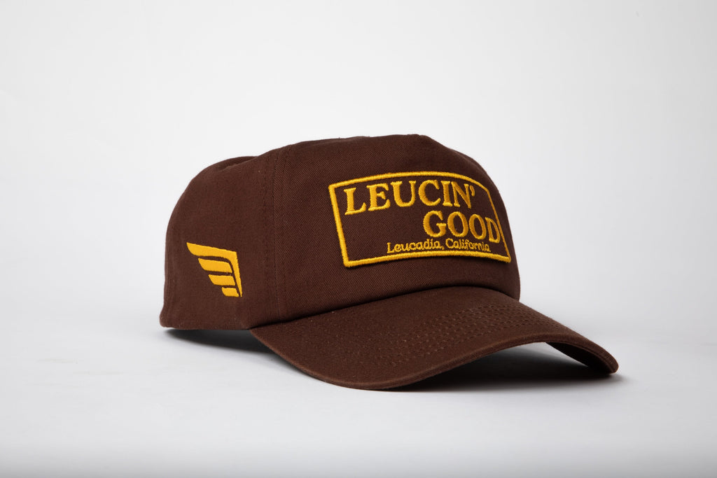 LEUCS Leucin' Good Snapback — Yellow/Brown