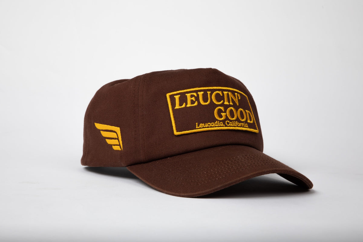 LEUCS Leucin' Good Snapback — Yellow/Brown